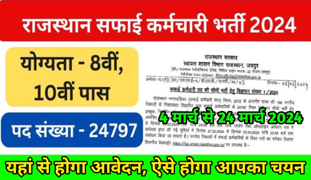 Rajasthan Safai Karmi Vacancy 2024