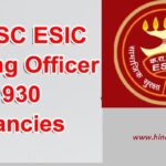 UPSC ESIC Nursing Officer Recruitment 2024